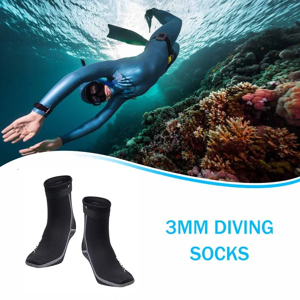 Calcetines de neopreno antideslizantes para adultos, medias cálidas  antipuñaladas para playa, natación, buceo, Surf, deportes acuáticos,  natación, 3MM - AliExpress