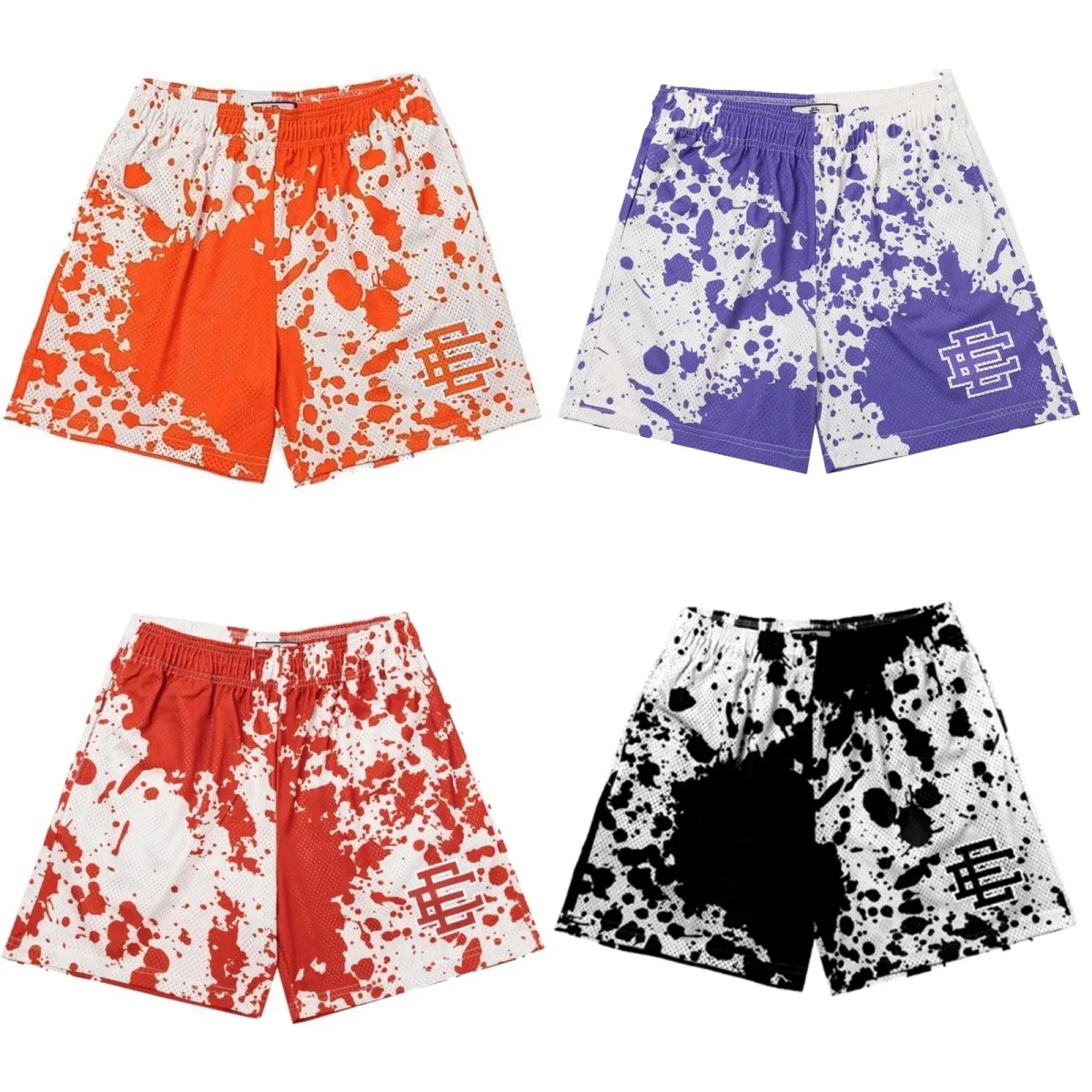 EE Eric Emanuel 남성 비치 보드 반바지, 피트니스 트레이닝 운동 스포츠 반바지, 여성 여름 체육관 조깅 메쉬 캐주얼 반바지