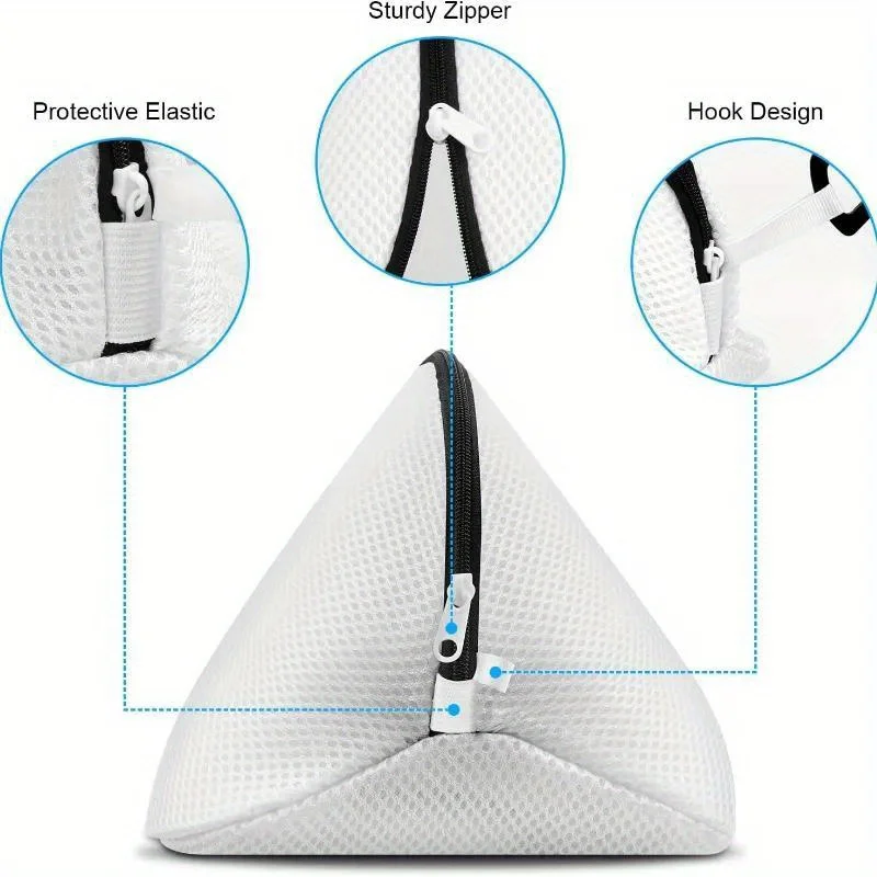 Mesh Laundry Bag,Washing Machine with Zipper Shoe Bag,Travel Shoes Buggy Bag,Protective Clothes Storage Box 3