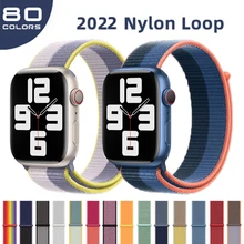 Nylon Strap for Apple Watch Band Series 7 45mm 41mm for iWatch 6 Se 5 4 3 2 Bracelet for Apple Watch 44mm 40mm 38mm 42 Watchband