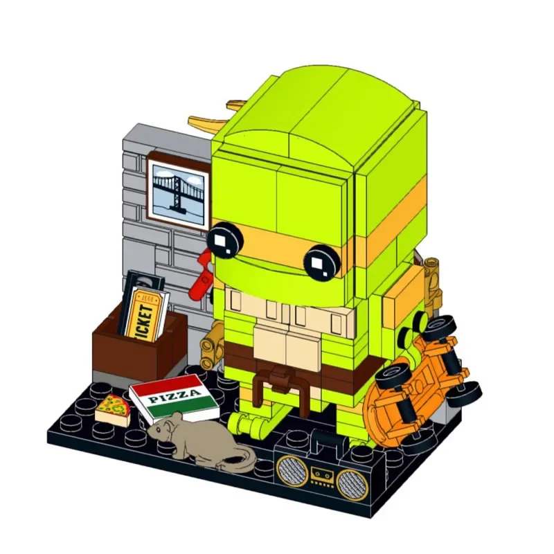 Compatible Lego Moc-151457 Blocks Ninja Turtle Headless Combination Educational Boys Birthday Gift Interconnecting Blocks