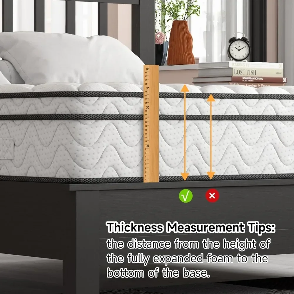 12 Inch Full Size Hybrid Mattress in a Box, Double Mattress with Memory Foam & Pocket Spring, Ergonomic Design & Pressure Relief 5