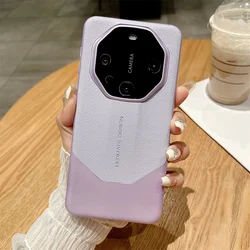 Luxurious PU Leather Phone Case with Camera Protection and Shockproof Design for Mate 50 (Purple)