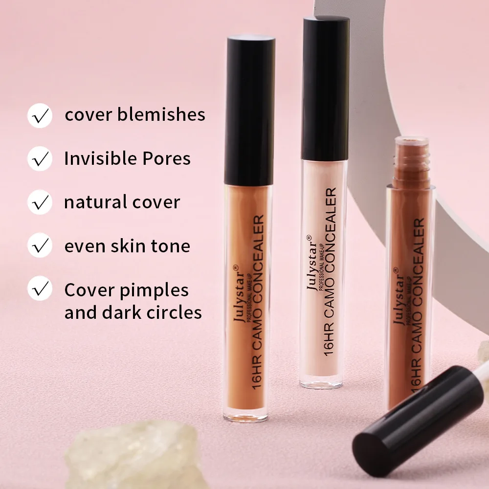 6 colors concealer, waterproof and sweatproof long-lasting concealer, can be used for acne marks, dark circles, daily face touch 6