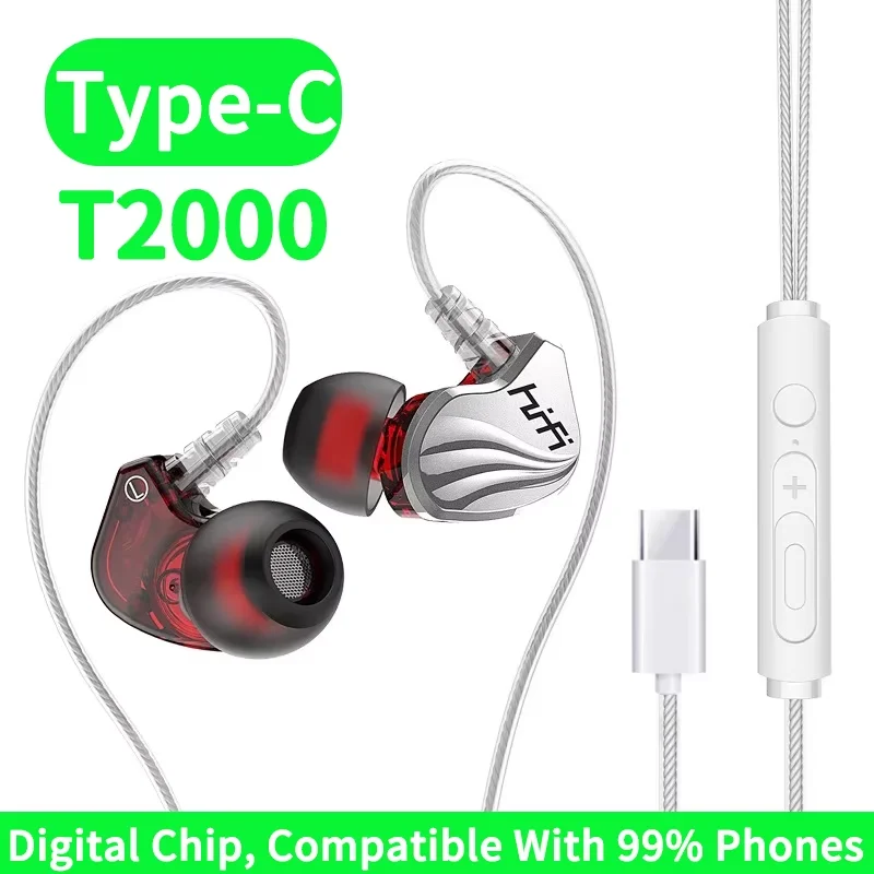 Enhanced Surround Sound Bass Waterproof In-Ear Wired Sports Headphones with Microphone