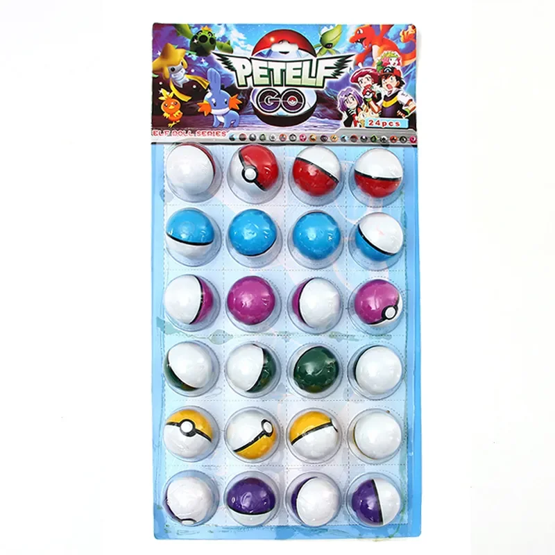 24 Pz/Set Pokeball Toys Pokemon Ball Action Figure Anime Cartoon Figures Collection Classic Decoration Toy Staccabile Poke Ball