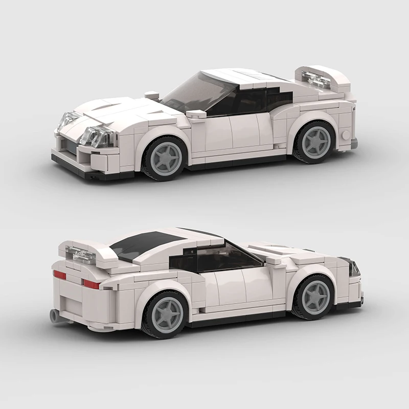MOC 스피드 스포츠 F1 시티 레이싱카 AE86 빌딩 블록 브릭 자동차 슈퍼카 분노의 질주 1 MK4 수프라 어린이 장난감 소년용