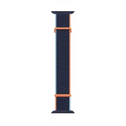 Braided Nylon Strap - Breathable Bracelet - 42mm series 10 (Navy blue)