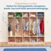 5-Section Straight Coat Locker, Classroom Furniture, Natural 2