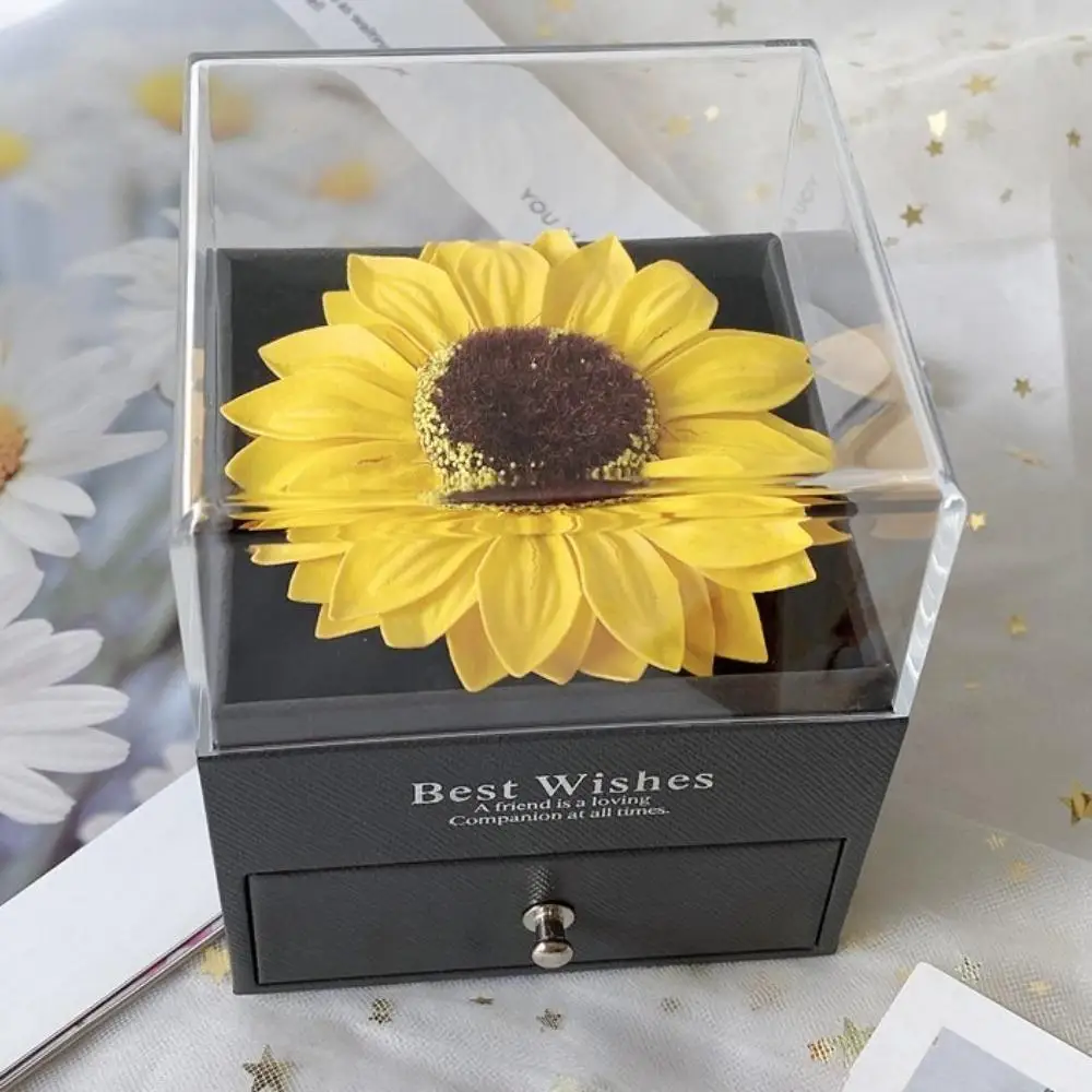 Stainless Steel Sunflower Necklace with Gift Box | Cubic Zirconia “I Love You Sunshine”... - SKU JPB00005 - UGI Packaging