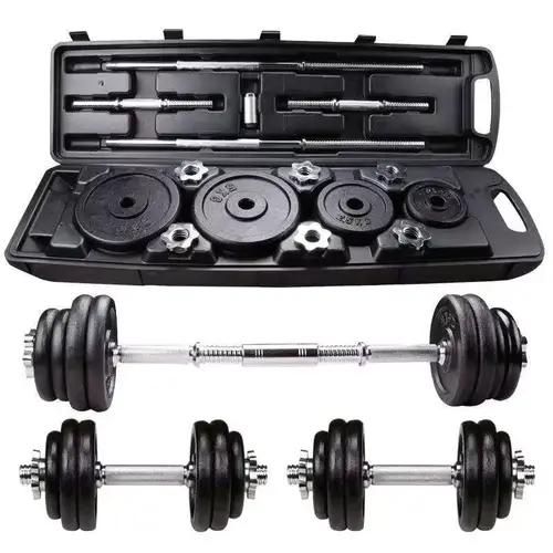 10kg 15kg 20kg 30kg Gym Home Weightlifting Dumbbells with Box Painted Black Painted Cast Iron Dumbbells Barbell Set. - Image 2