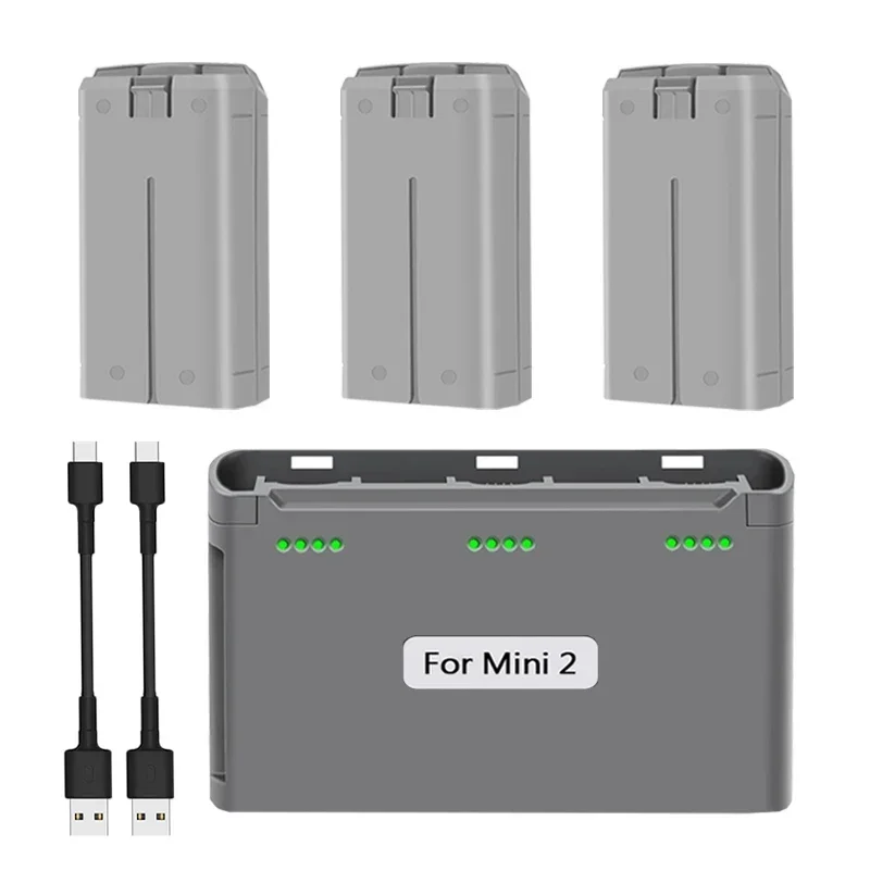 ตัวเลือกสินค้า แบตเตอรี่โดรน DJI Mini 2/SE 4K ชาร์จ Hub ครบเซต