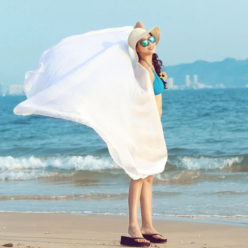 

Women Swimwear Cover-ups Semi-Sheer Sarongs Bathing Suit Long Wrap Skirt 066C