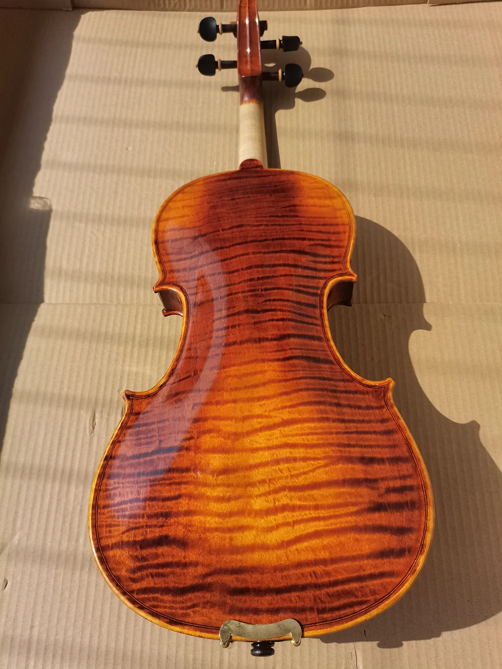 

High flame Complete back maple handmade Violin 4/4 3/4 1/2 1/4 Stradivari vionlino beginner musical instrument with Case