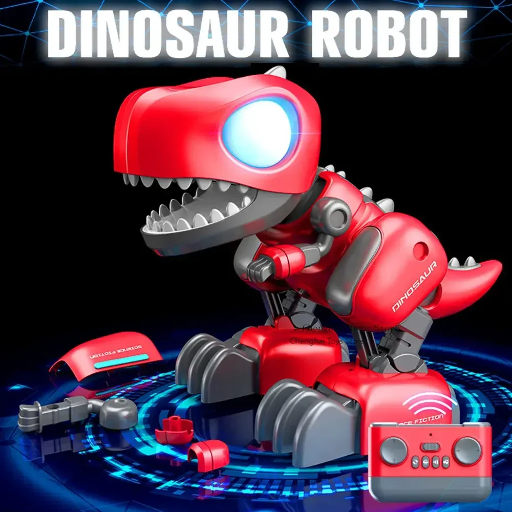 Cartoon DIY Assembling Dinosaur Tyrannosaurus Rex RC Animal Car Electric Toy Gift for Kids AC213
