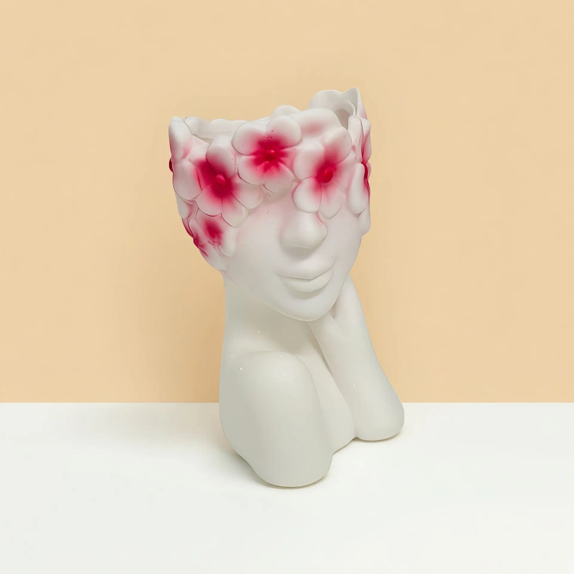 1pc Cute Hands-Shaped Makeup Brush Holder - Vanity Organizer with Polished Finish, Bathroom Countertop & Desktop Storage