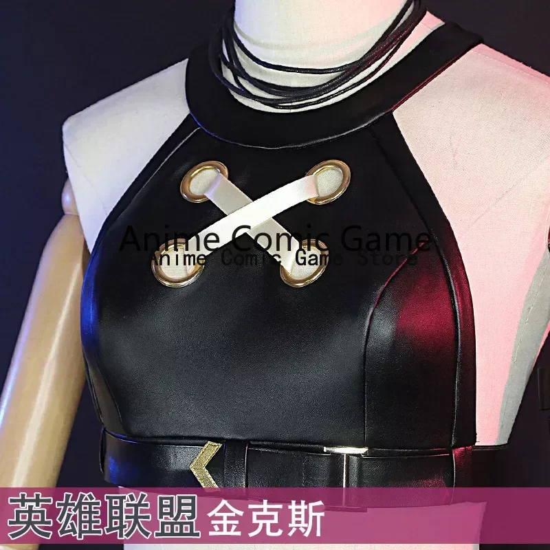 Anime Game LOL Arcane Cosplay Costume Jinx Outfit Shoes Wig Women
