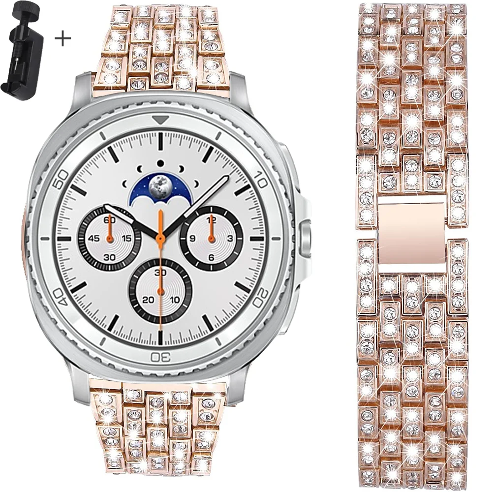 Elegant Diamond Band: Sturdy Stainless Steel Bracelet