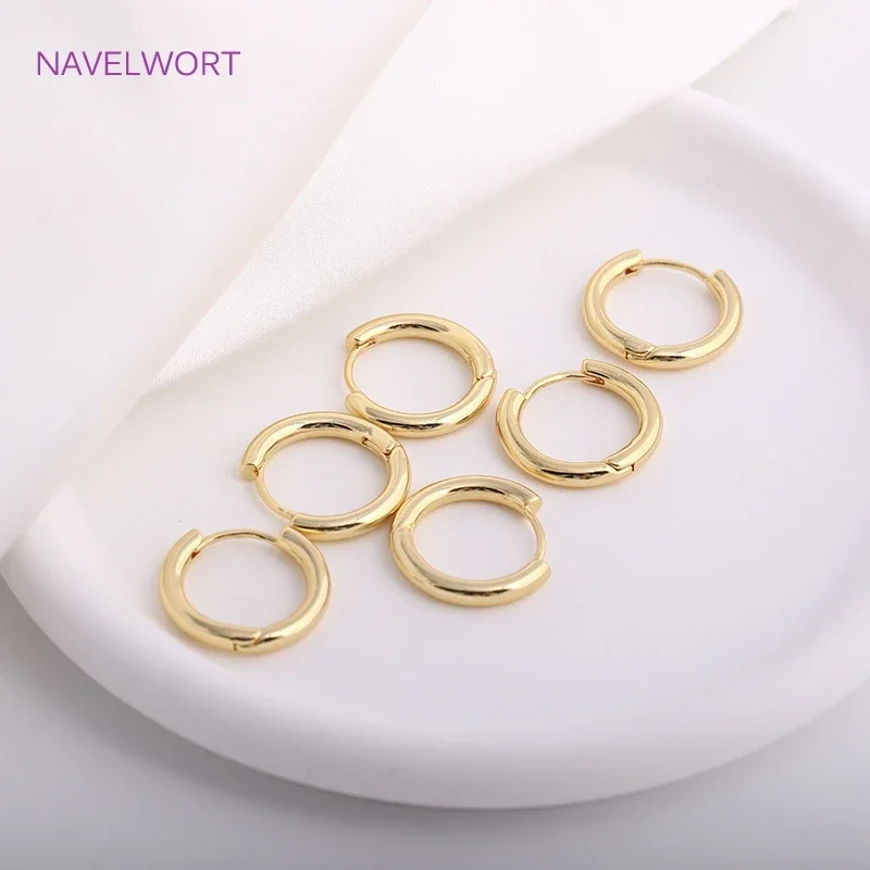 

New Trendy 25mm*19mm Female Smooth Huggie Earring Jewelry,Gold Plated Hoop Earring For Women