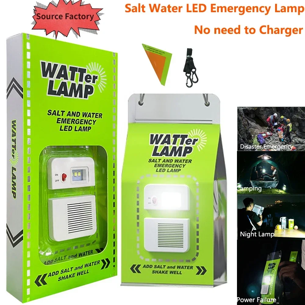 Salt Water Lamp Camping Led Emergency Lights Camping Night Fishing Energy-Saving Lamps Portable Travel Supplies Factory Outlet