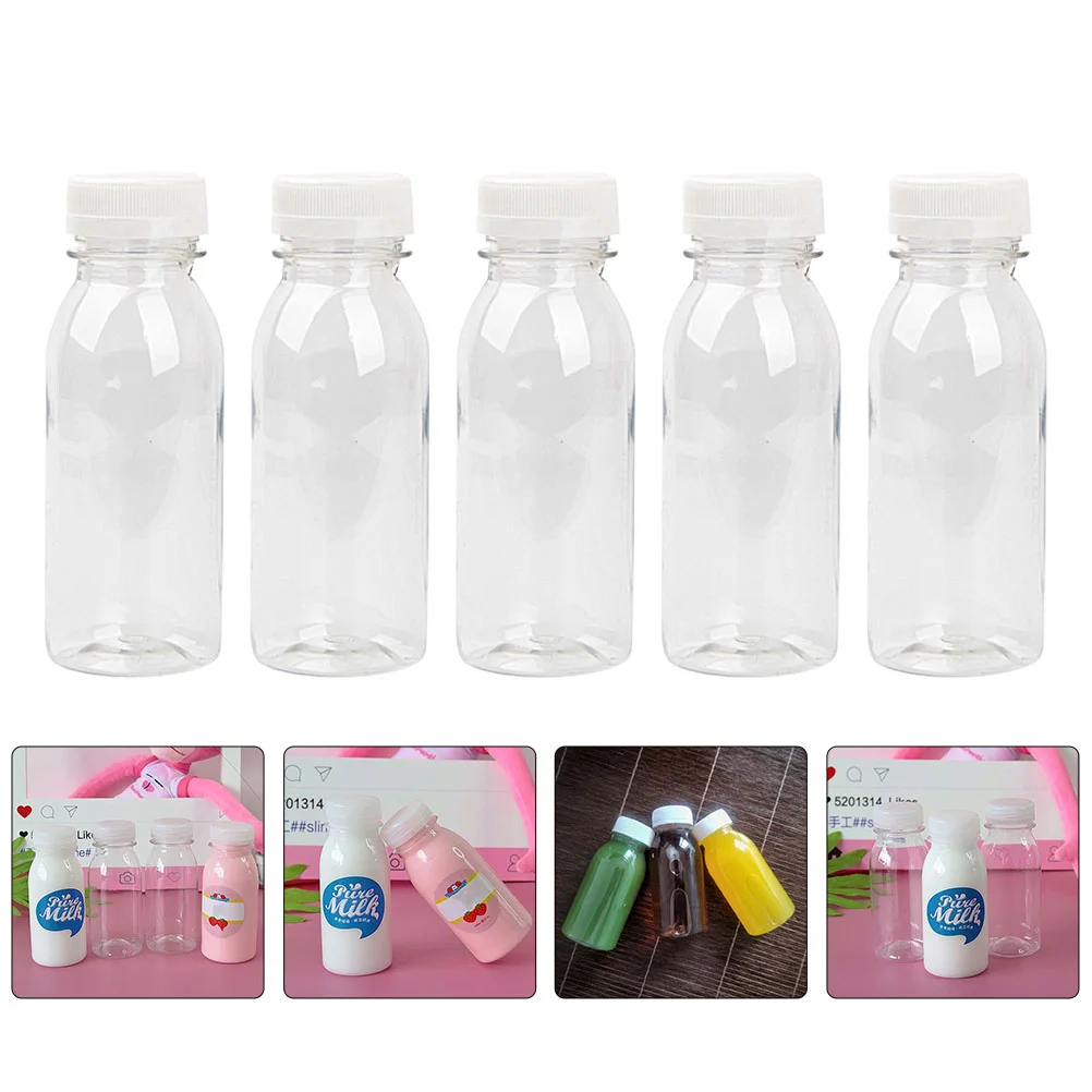 

12 Pcs Yogurt Bottle Pet Transparent Drink Bottles Storage Milk The Wide Mouth Juice