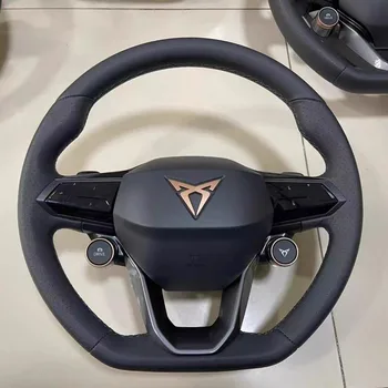 For SEAT Cupra FR Leon MK4 Seat Leon FR Mk3 2013-2021 Ibiza 6J DIY Car Steering Wheel Cover Braid leather Accessory 1