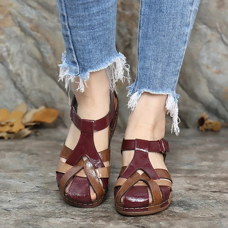 Fashion Women Sandals Waterproo Sli On Round Female Slippers Casual Comfortable Outdoor Summer Plus Size Shoes
