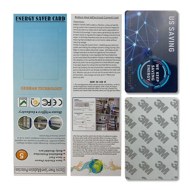 Bio 2000 negative ions power saver energy card terahertz chip electronic power saving card power saving card