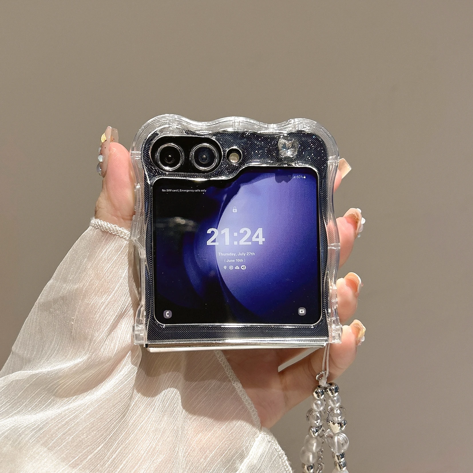 Cute Love Butterfly Shockproof Phone Case with Lanyard