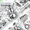 2m/Roll Violin Instrument Flower PET Tape Masking Tape  For DIY Sticker Scrapbooking Journal Collage Material 1