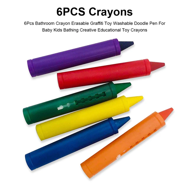 Csomag 6 Mosható Zsíros Baba Zuhany Fürdőszoba Fürdőkád Festmény Toll Oktató Játékok Fiúk Lányok - Image 2
