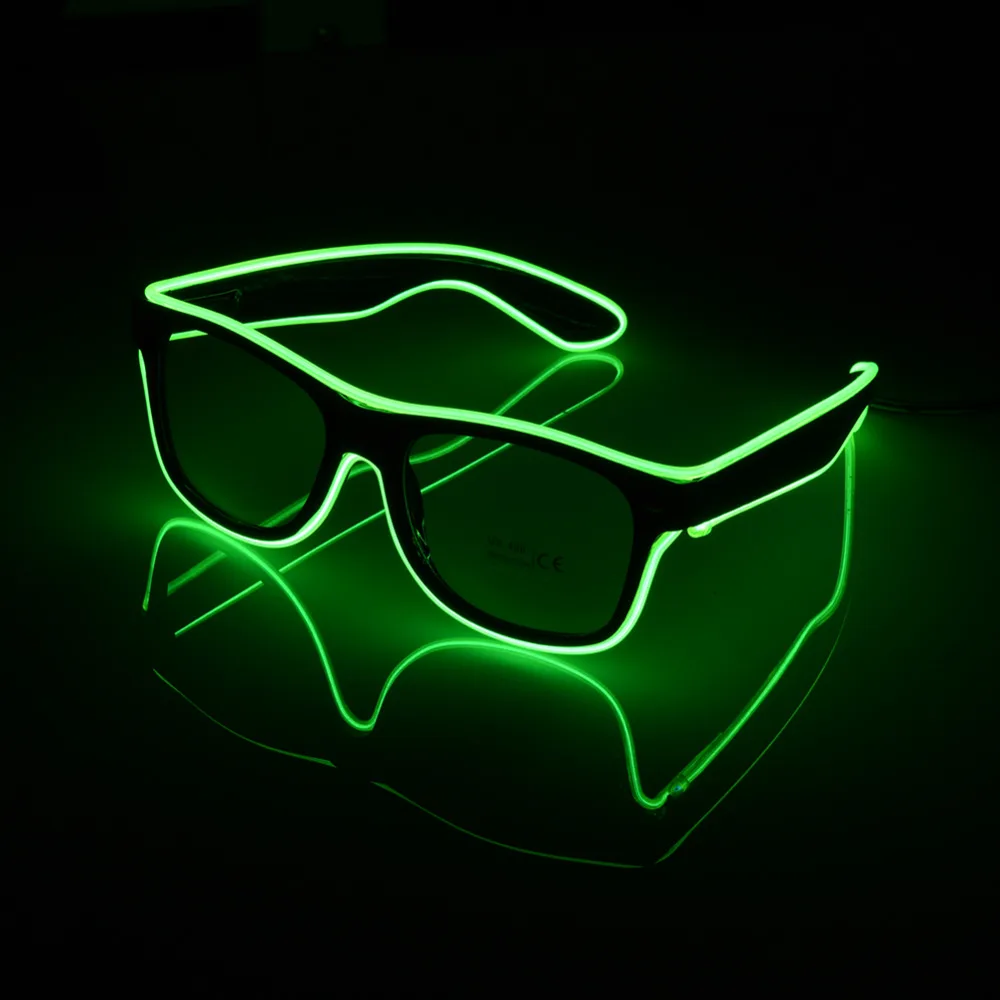 Flashing Glasses EL Wire LED Glasses Glowing Party Supplies Lighting Novelty Gift Bright Light Festival Party Glow Sunglasses glow sunglasses,glow glasses