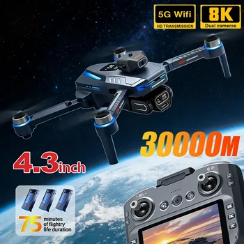 Drone 5G GT8 MAX GPS con Doppia Fotocamera 8K, Motore Brushless, FPV, Quadricottero Pieghevole, Distanza RC 30000m
