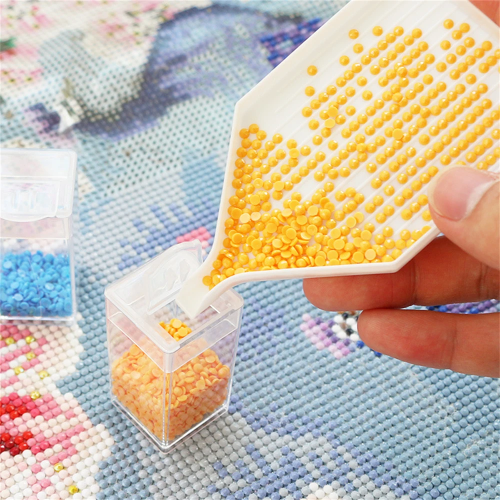Diamant Malerei Kunststoff Perle Sortiersc halen Strass Platte Tablett Kreuz stich Stickerei Edelstein Nail Art Punkt ier werkzeug DIY Handwerk – Detail 14
