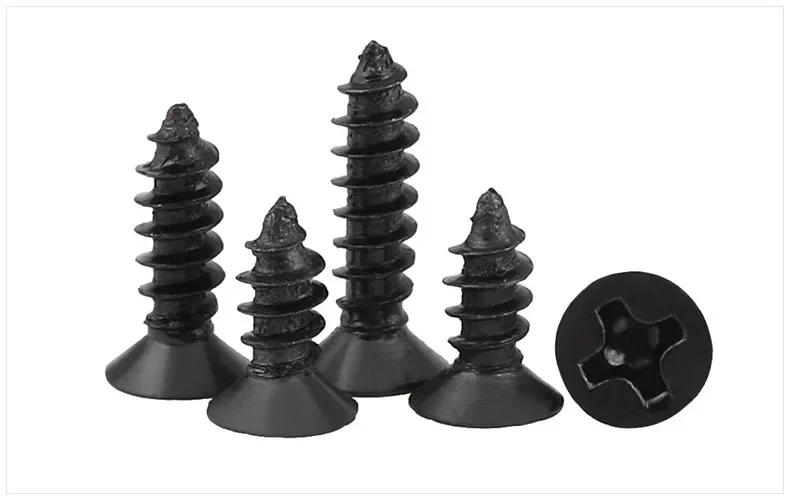 Parafuso Principal Liso Auto-tapping Parafusos Pretos do Chapeamento de Níquel m1 M1.2 M1.4 M1.7 m2 M2.3 M2.6 m3 m4