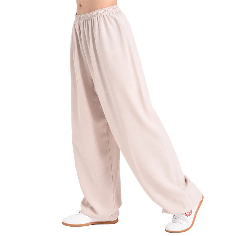 Martial Arts Men and Women Bloomers Unisex Trousers Performance Practice Tai Chi Pants Linen