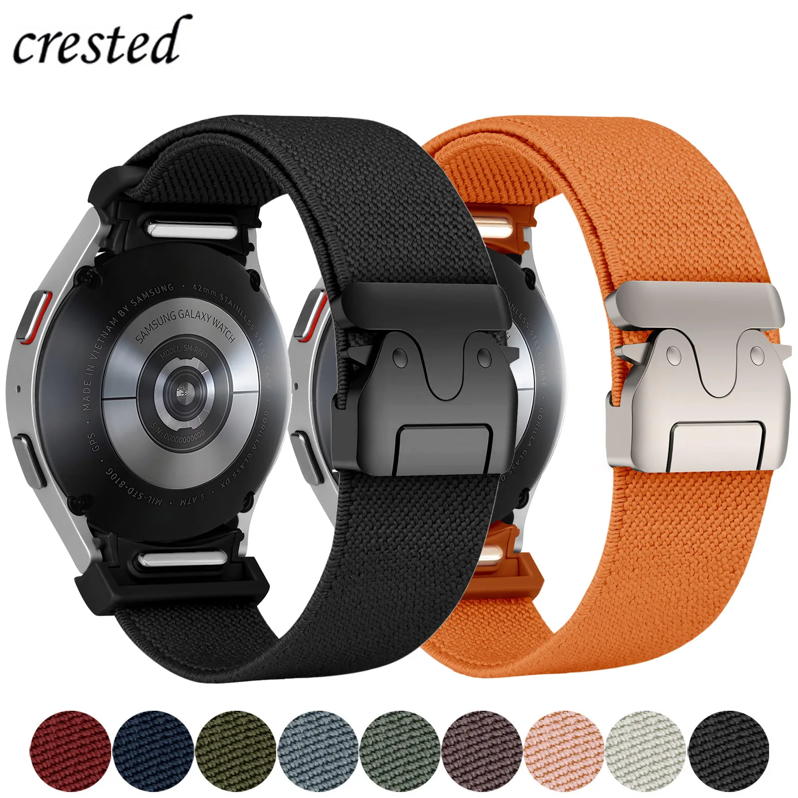 Premium Parachute Nylon Strap for Galaxy Watch - No-Gap Stretch Bracelet