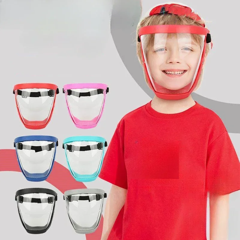 Kids Protect Full Face Shield Transparent Security Shield Oil-splash Kitchen Tools Anti-fog Head Cover Work Protection Mask face protector