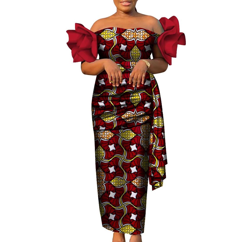 Fashion Women's dress Nigerian Plus Size Traditional Ankara Ladies Elegant Robe Dashiki Female formal long dresses