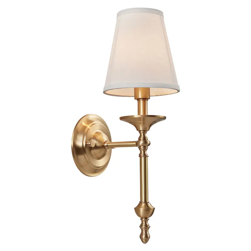 LED Wall Lamp IWHD Europe Vintage Fabric For Bedroom Living Room Decoration Iron Indoor Sconces Applique Murale