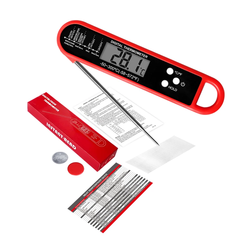 Instant Read Digital Meat Thermometer for Cooking Grill Food Thermometer with Clear LCD Display for Kitchen And BBQ