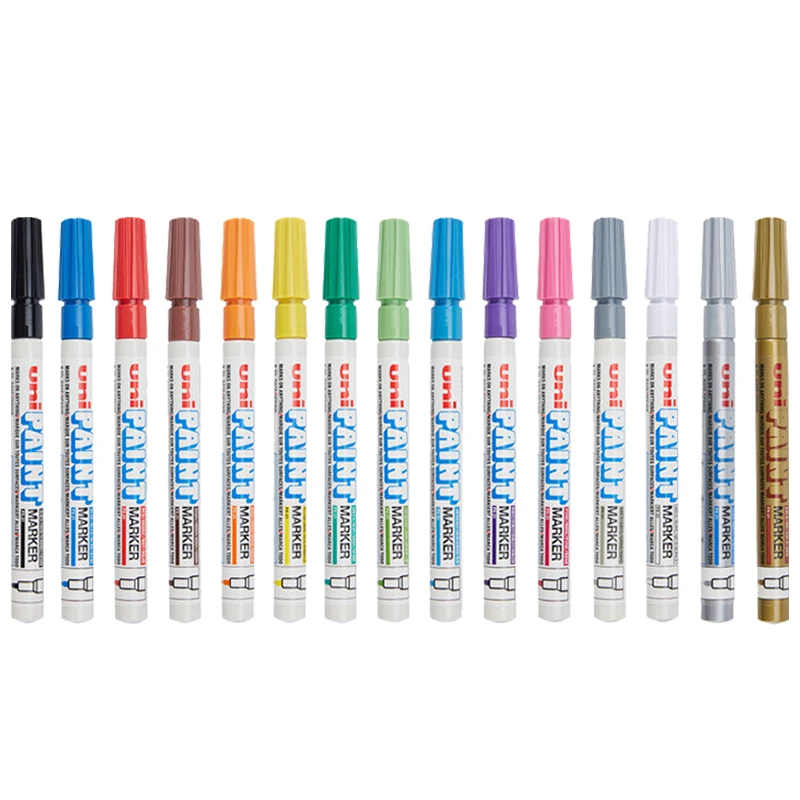 Permanent Marker Pen Permanent Marker Permanent Markers Paint Marker Pen Uni Paint Marker Pen PX-20/21 Colorful Permanent Graffiti Paint Pen Waterproof White