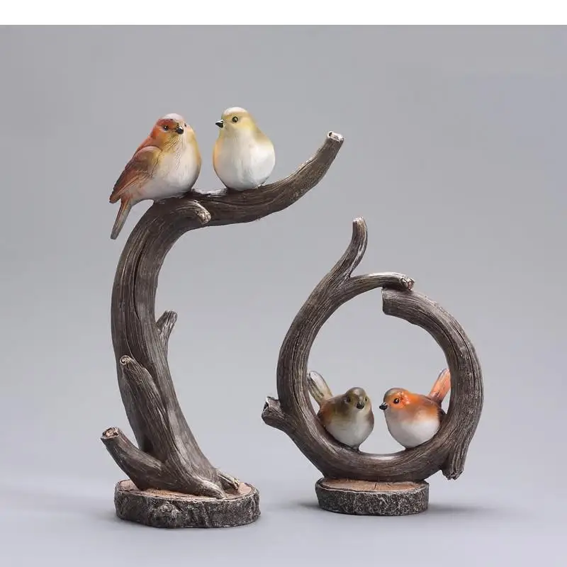 

Современный Креативный интерьер имитация птиц скульптура животного Ветка Птица аксессуары для интерьера