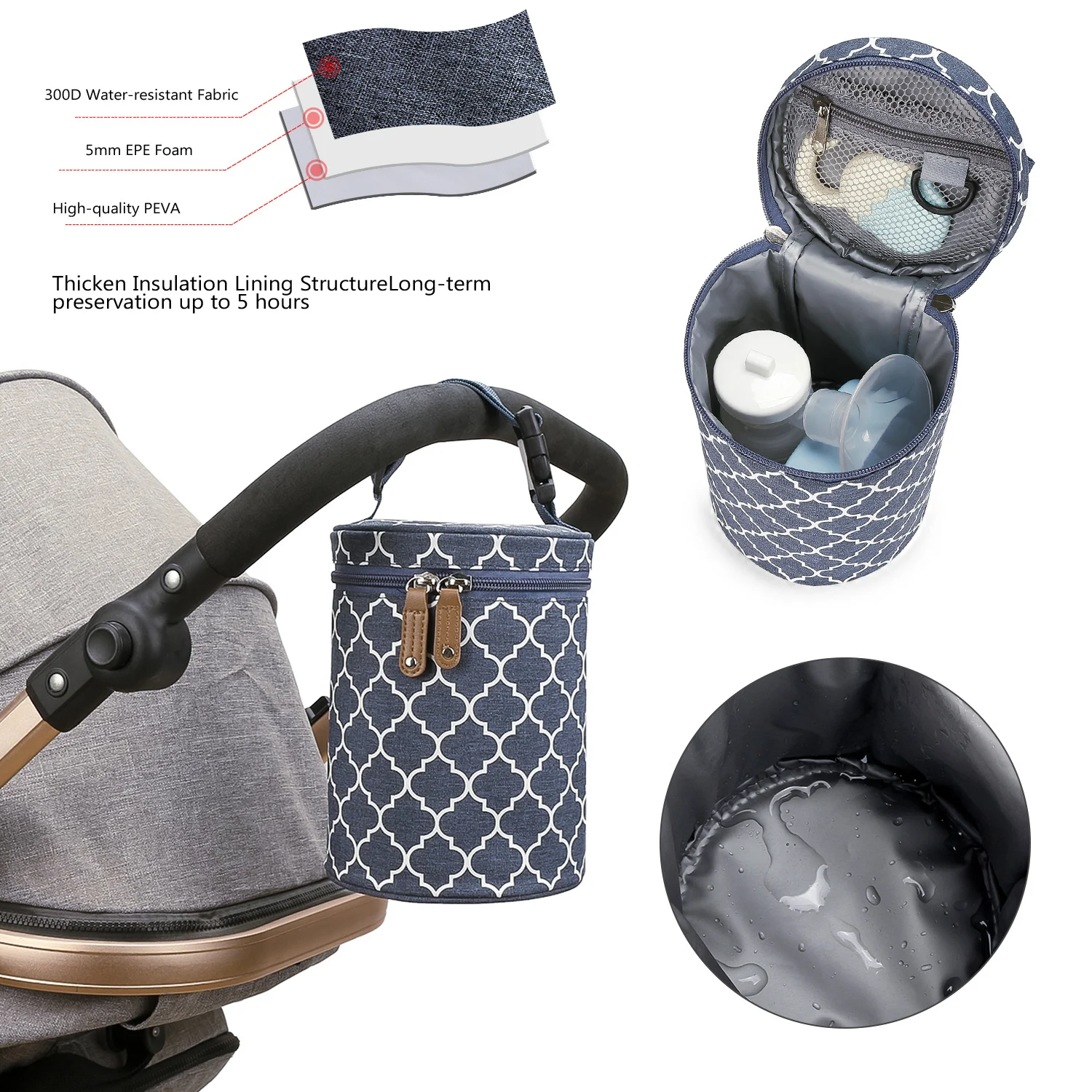Portable Baby Care Tools Hanging Baby Bottles Warmer Bag Outdoor Travel Baby Bottle Holder Handbags Feeding Cooler Thermal Bag 6