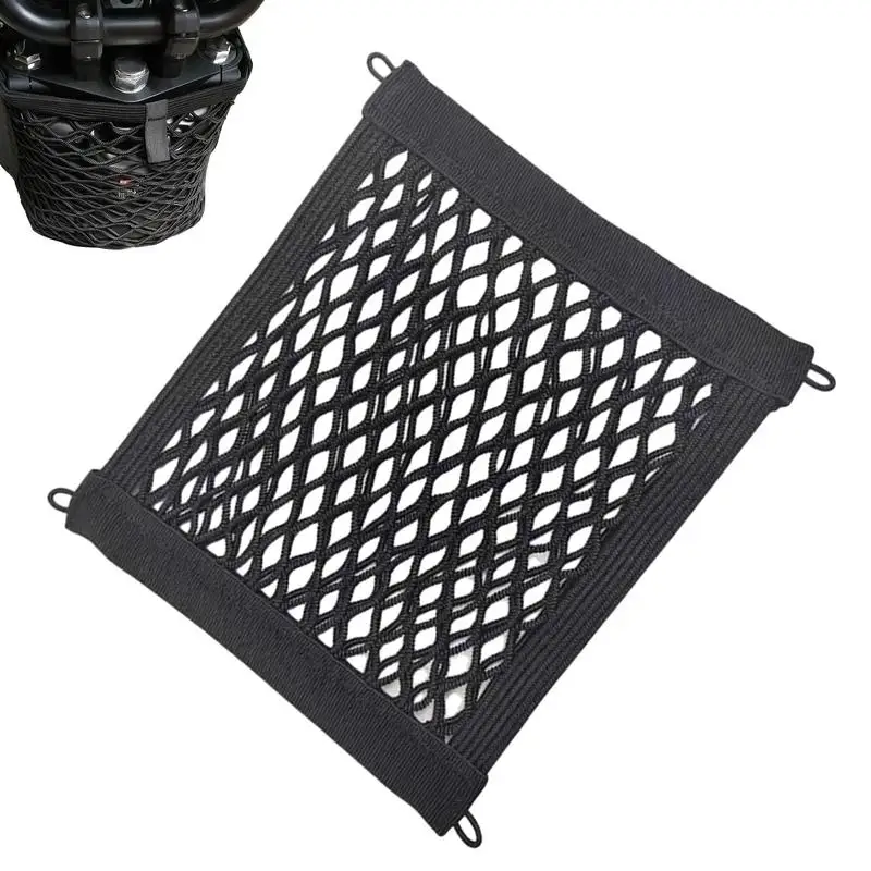 Motorcycle Bungee Cargo Net Strong Stretch Heavy-Duty Storage Cargo Net Stretchable Elastic Trunk Storage Mesh Luggage Rack