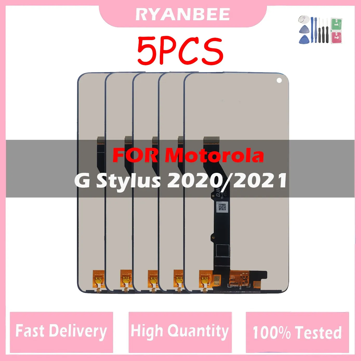 5 Pz/Lotto 6.4 "Per Motorola Moto G Stylus 2020 Display Lcd Touch Screen Digitizer Assembly Per Moto G Stylus Xt2043 Xt2043-4 Lcd
