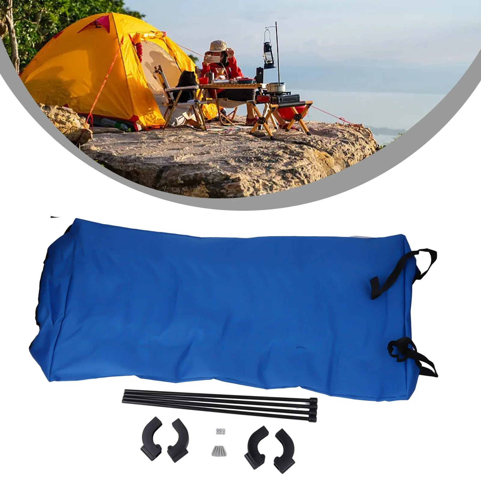 Awning Canopy Garden Wagon Attachment Sun Shade Cover Trolley Cart Shelter Porch Front Rain Roof Gazebo awning canopy