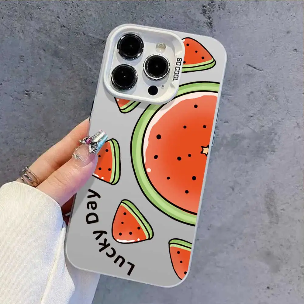 Sweet Fruit Silver IMD Matte Phone Case Cover