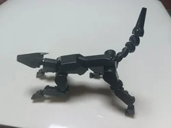 Shapeshift Robot Action Figure with Full Articulation for Stop Motion Animation (Black dog)