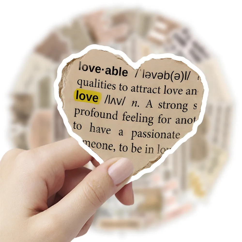 53-Piece Vintage Quote Stickers 6